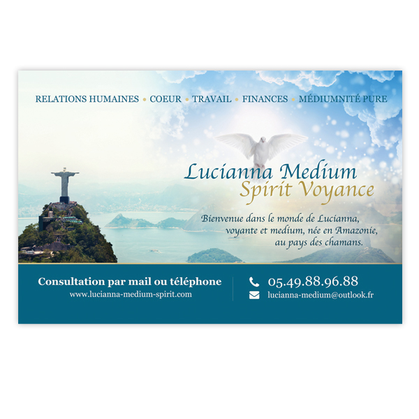 Lucianna Médium Spirit Carte de Visite
