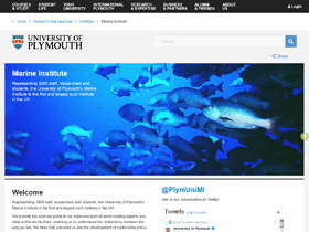 Plymouth Marine Institute Website, Plymouth, Devon